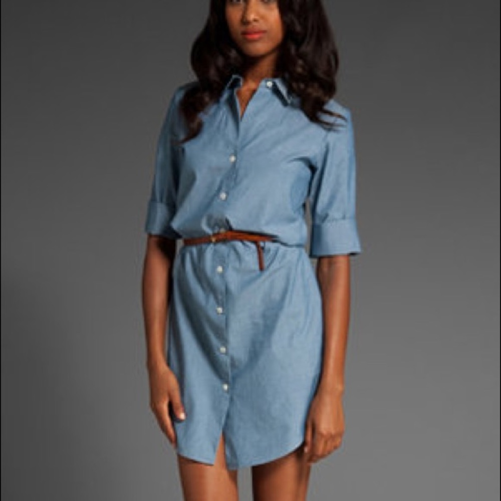 Theory chambray button front dress